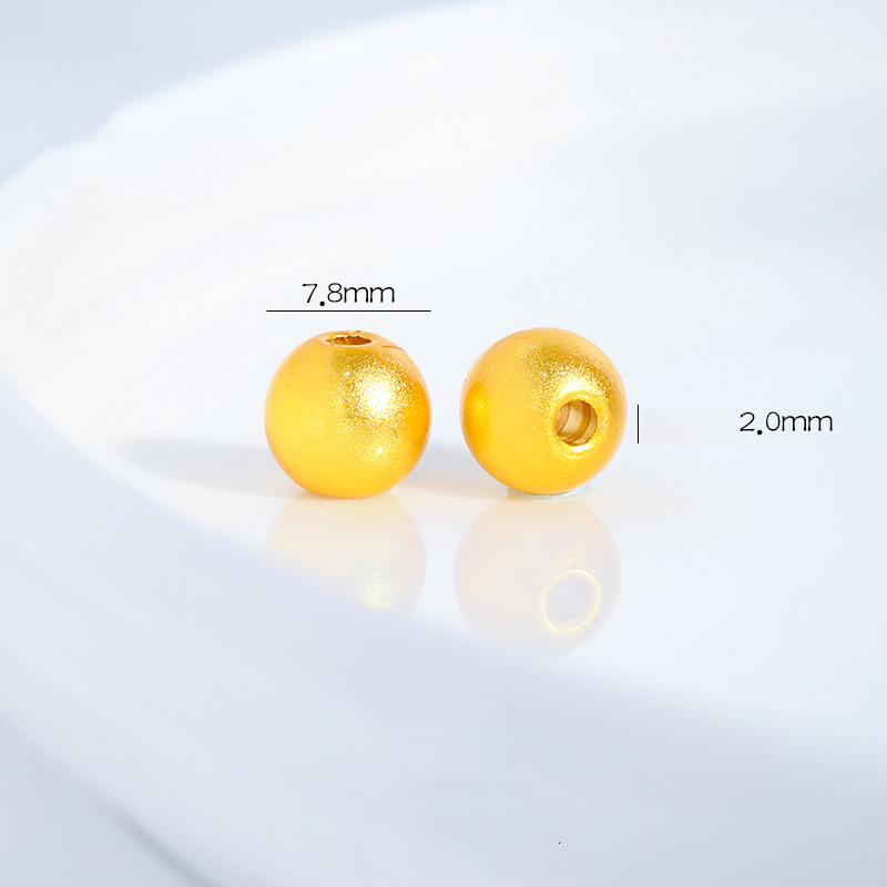 13:M gold beads 7.7mm1 fine version