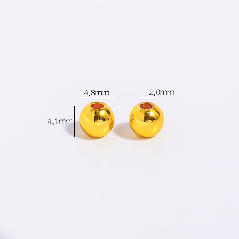 4:5mm24K bright gold beads