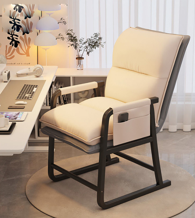 Black Legs Beige Single Chair