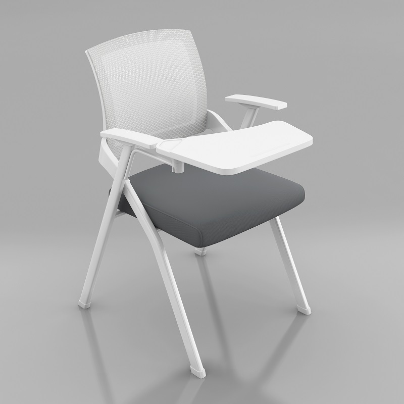 White back and gray seat with writing board