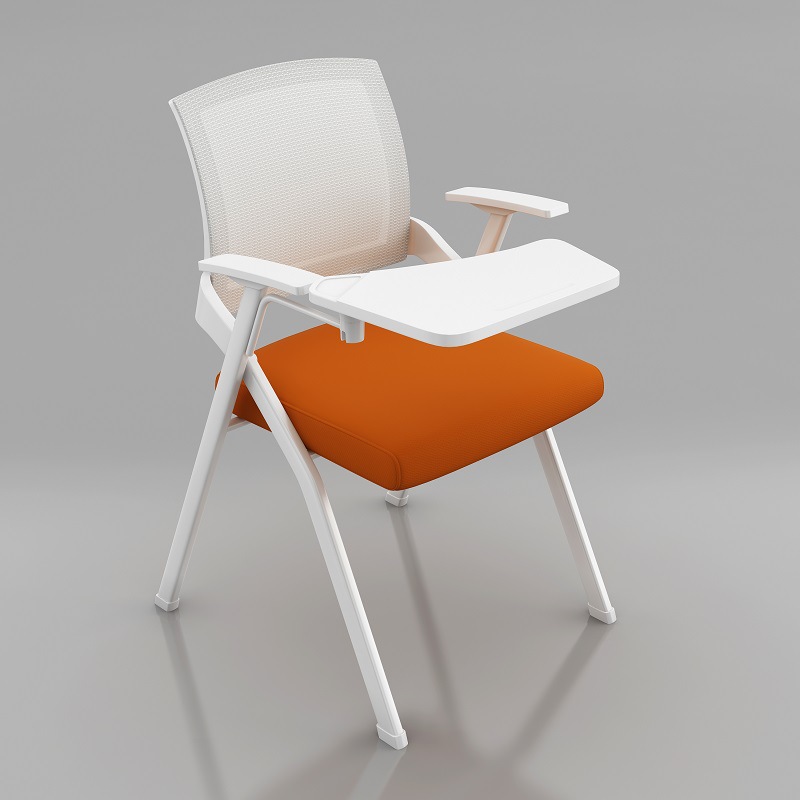 White back orange seat with writing board