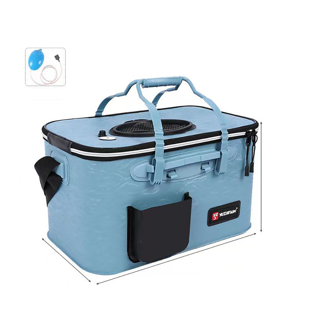 2  fishing bucket with air pump