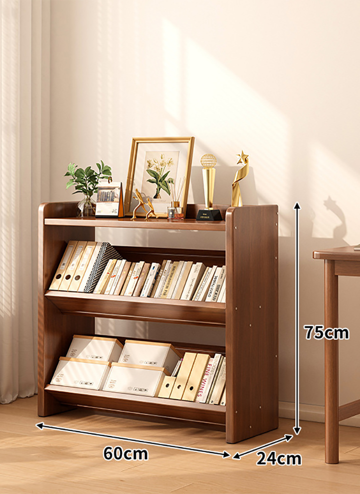 V-shaped bookshelf 3 layers 60