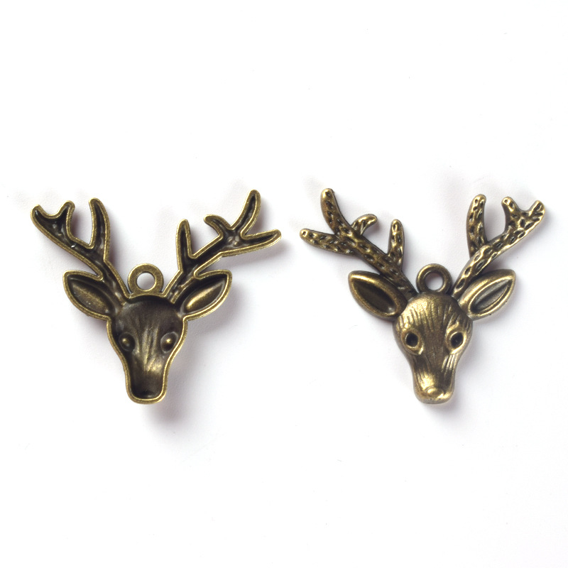 3:bronze deer head