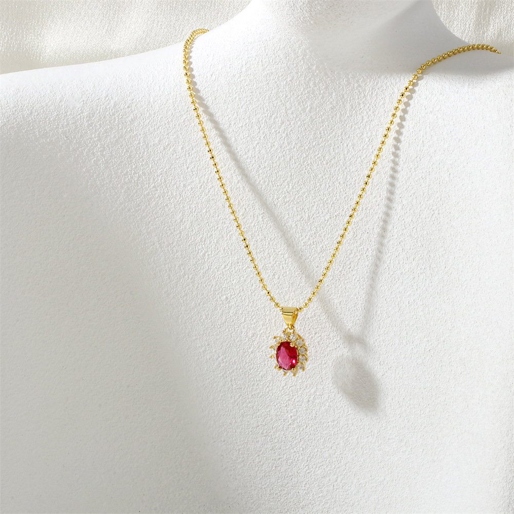 6:Ne2482-small bead chain-rose red