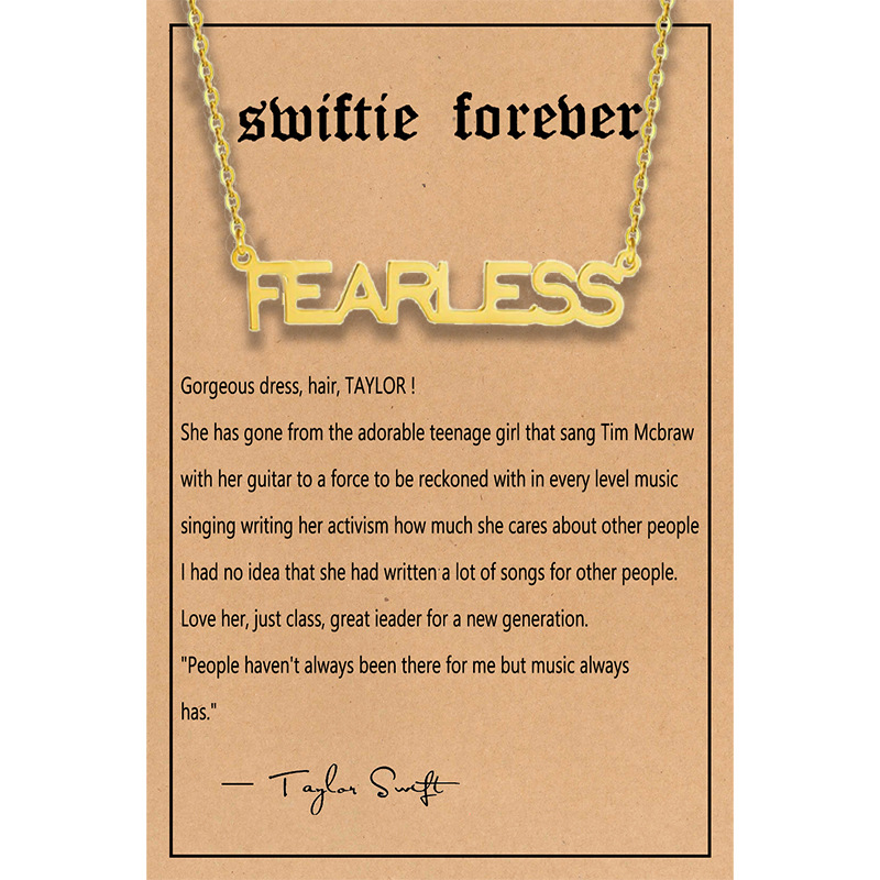 3:FEARLESS necklace gold   card