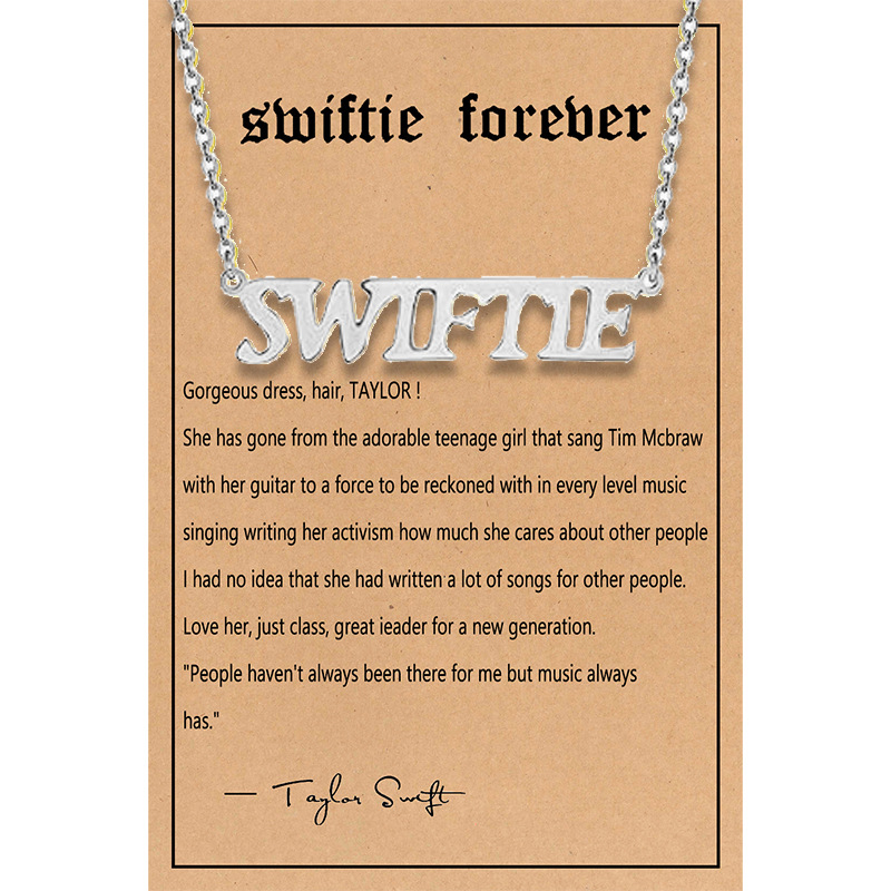 4:SWIFTIE necklace steel color   card