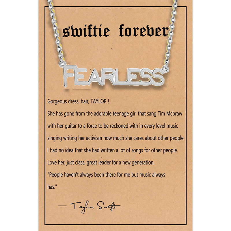 6:FEARLESS necklace steel color   card