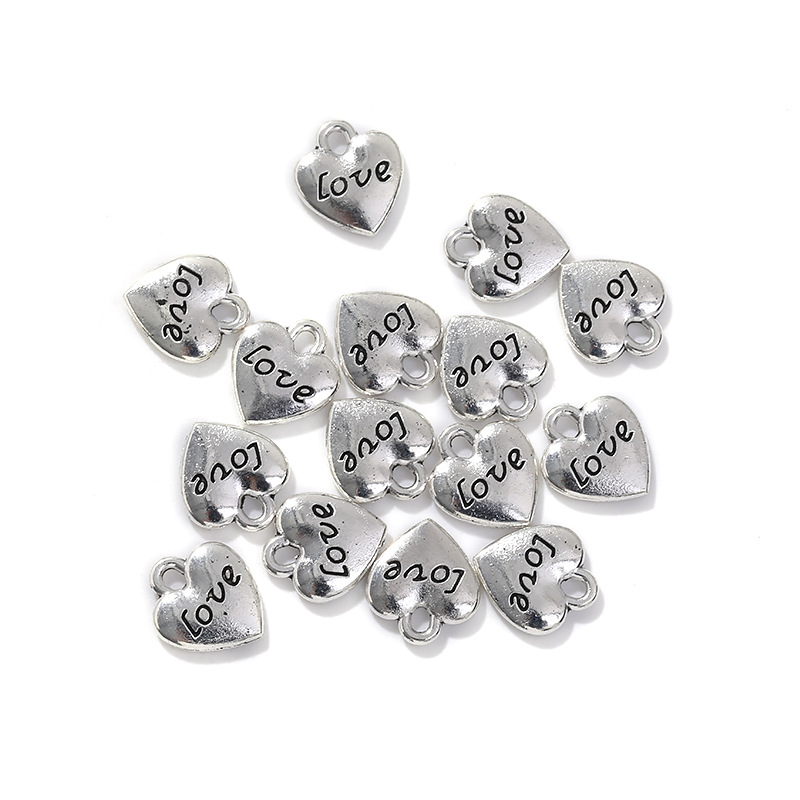 1 Ancient silver love10×11mm0.7g