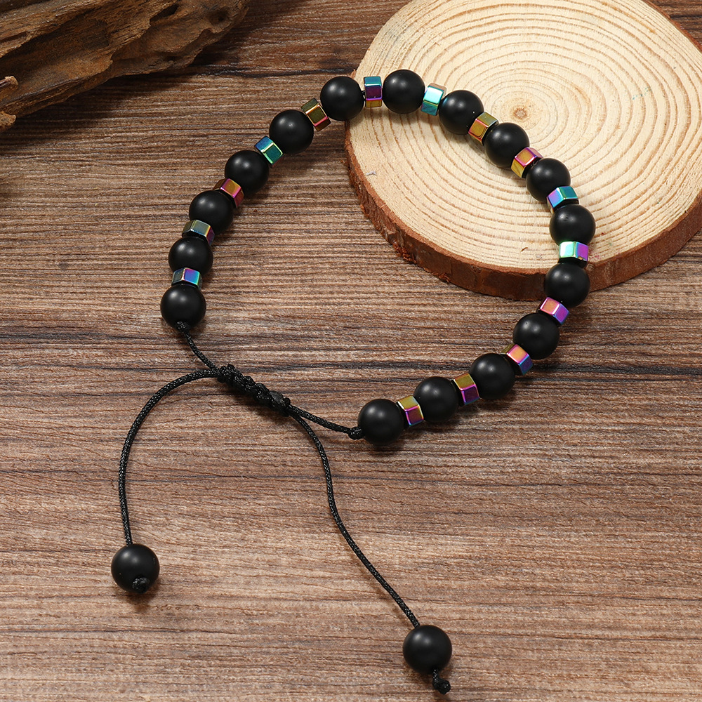 5:black glass beads