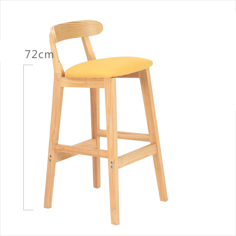 wood color stand yellow cloth