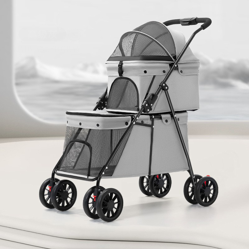 Double layer pet car gray