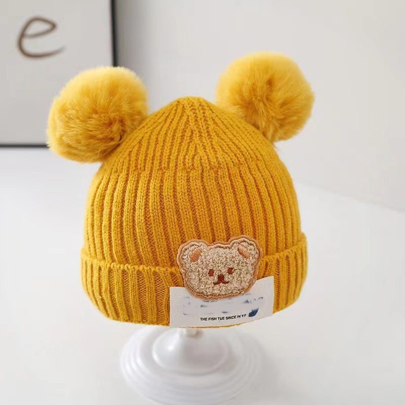 Double ball luck hat-yellow