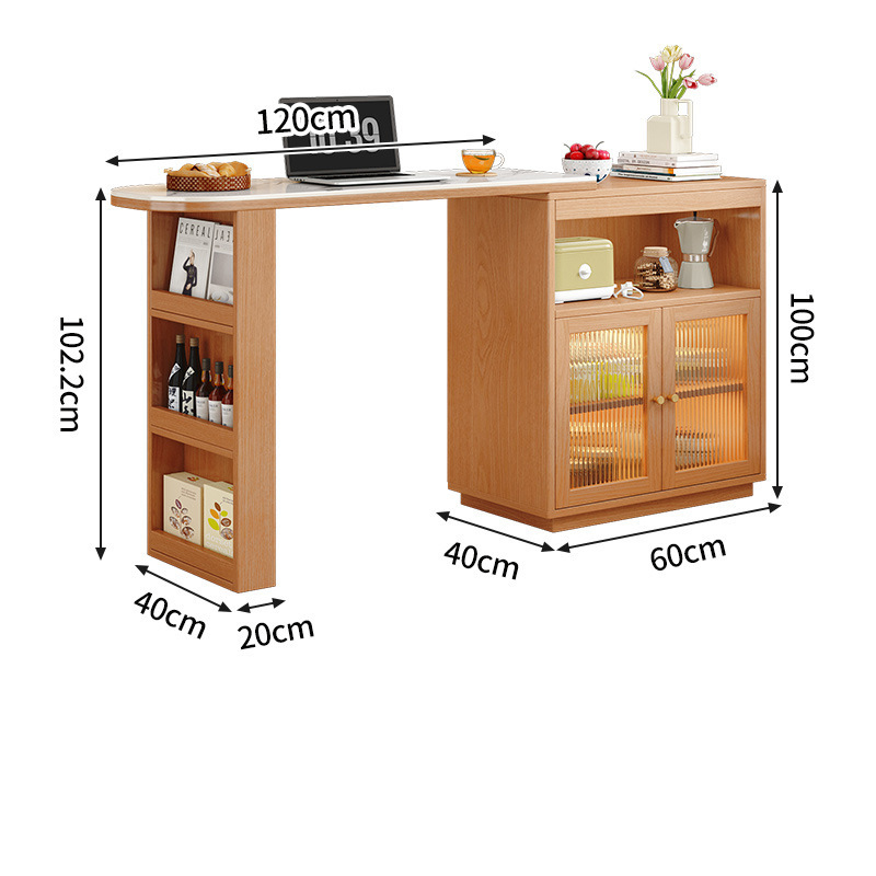 Cherry wood color bar/60cm [rubber wood/door installation included]