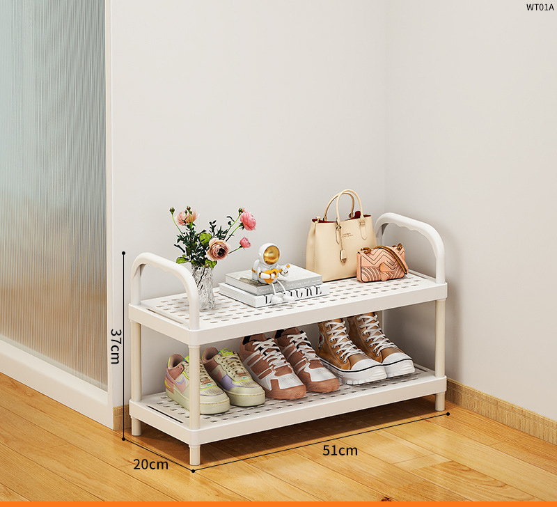 WT01A-Plastic shoe rack 2 layers