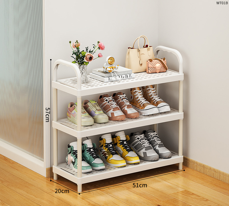 WT01B-Plastic shoe rack 3 layers