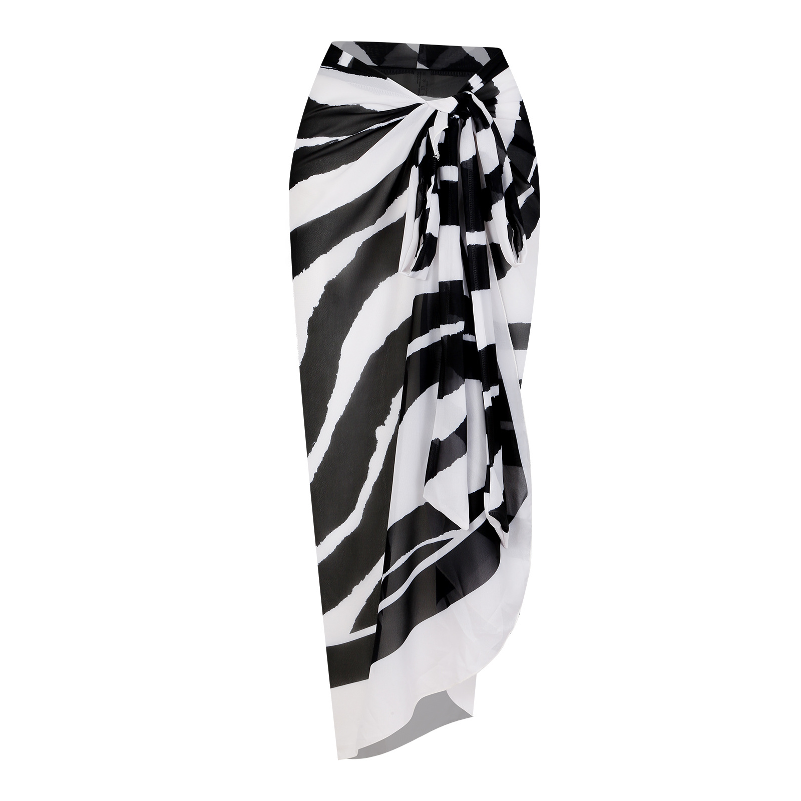 1131 black and white striped skirt