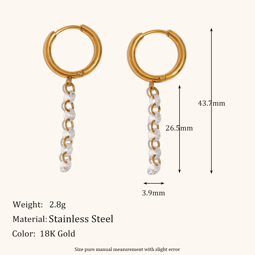 4:Simple small pendant earrings-gold-4