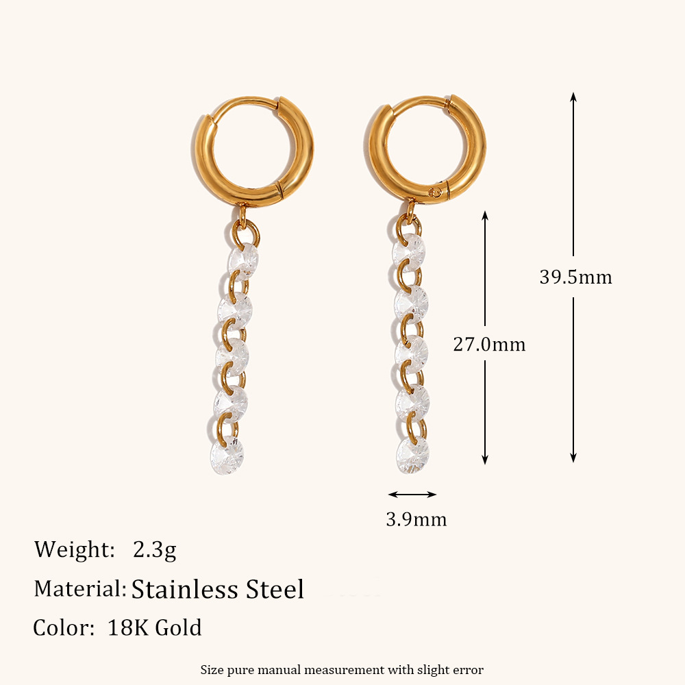 5:Simple small pendant earrings-gold-5