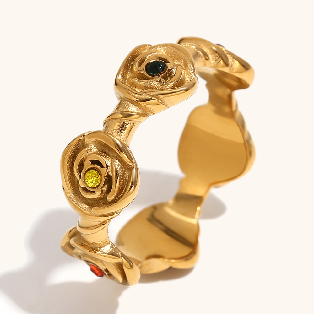 3:Colored diamond rose ring-gold-no. 6