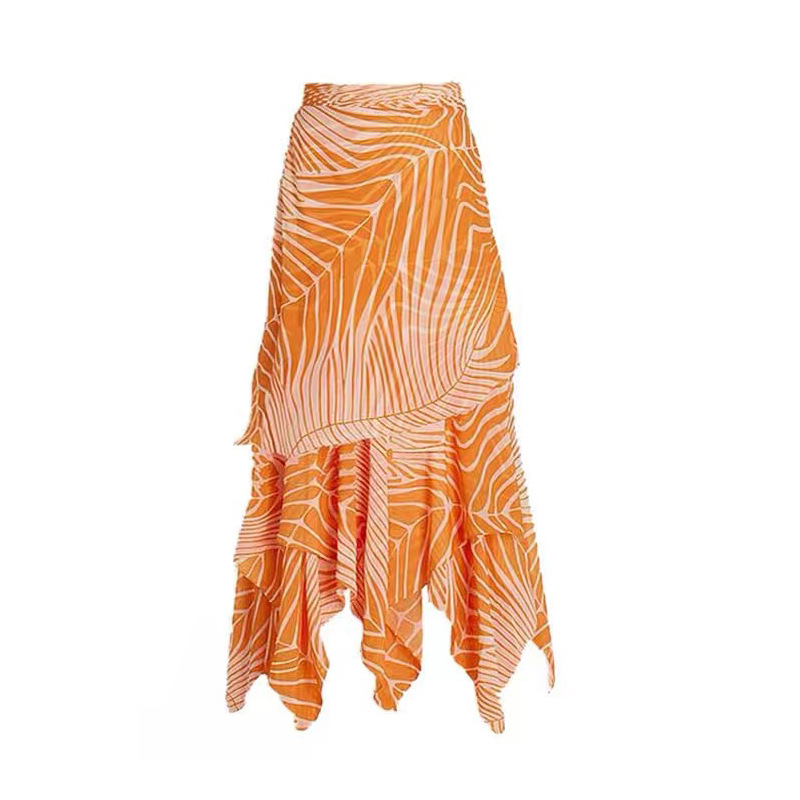 Y306 orange skirt