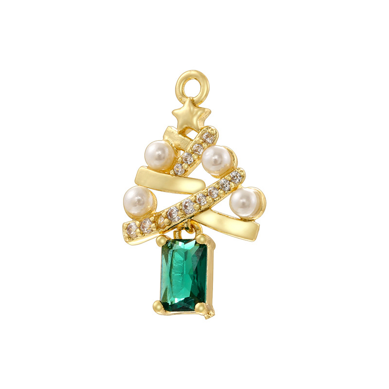 8:Vd1706 golden green diamond pearl christmas tree