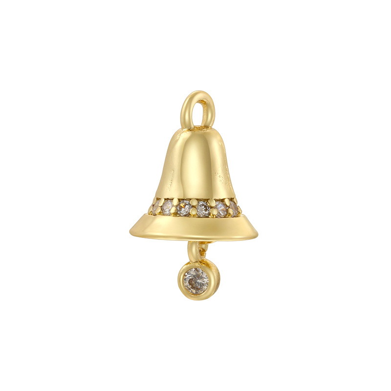 12:Vd1709 golden white diamond christmas bell