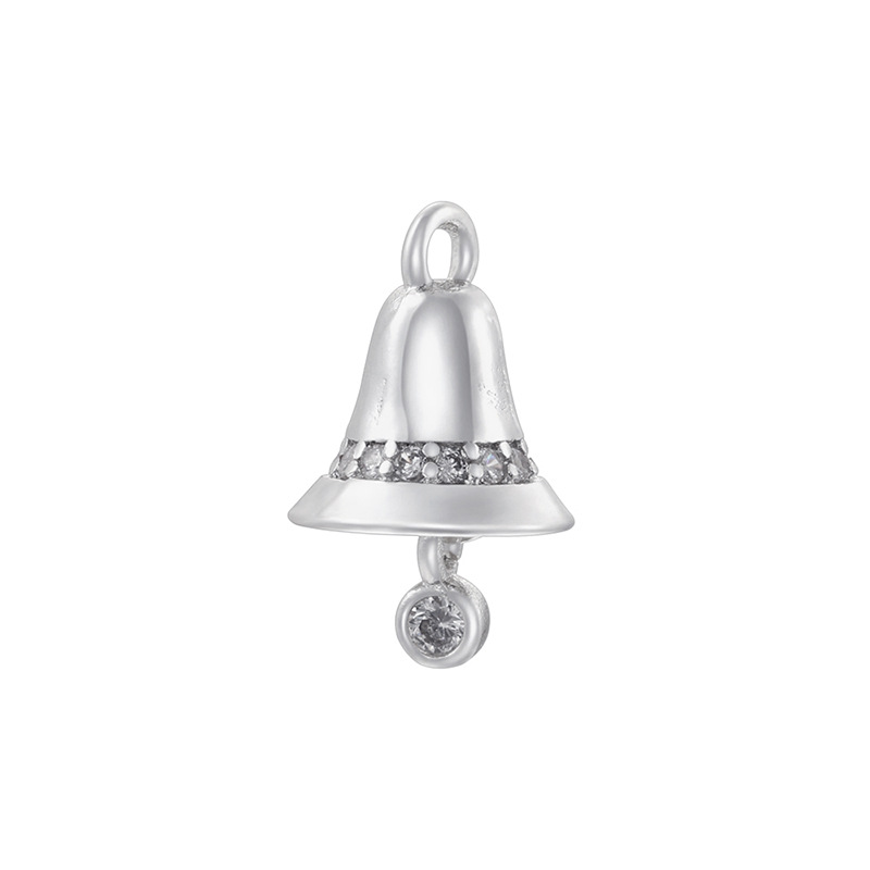 13:Vd1709 white gold white diamond christmas bell