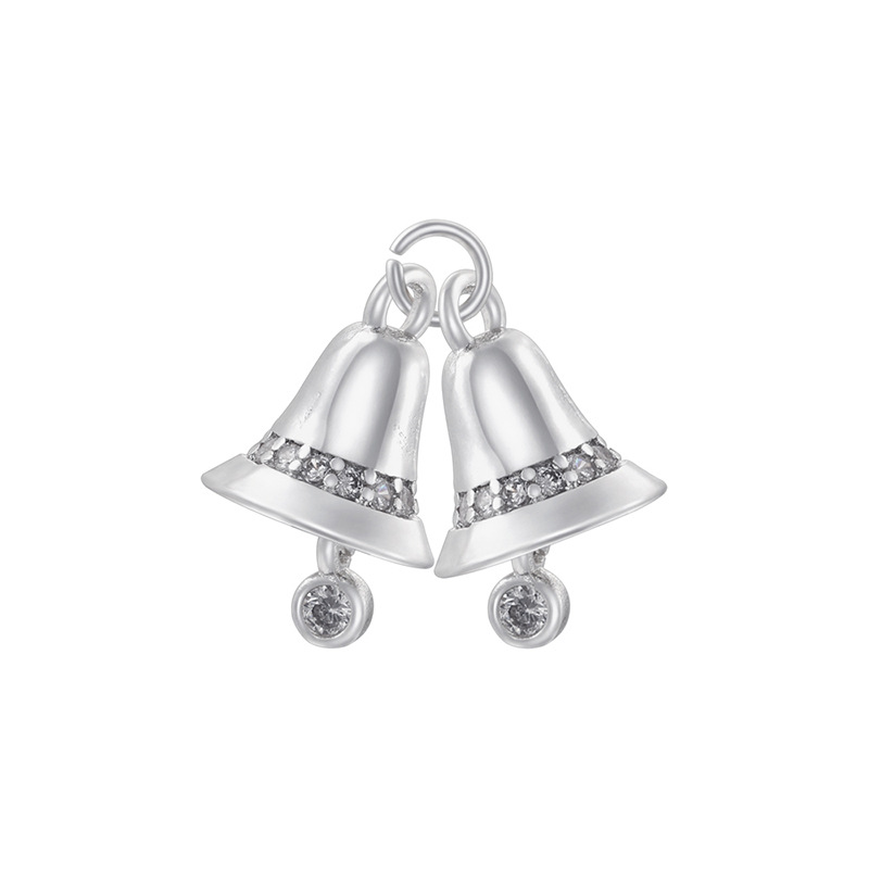 17:Vd1711 white gold white diamond double christmas bells