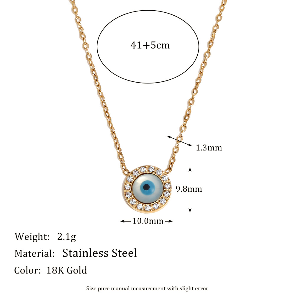 1:Round eye necklace-gold