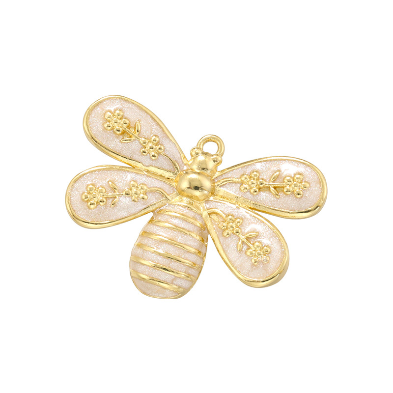 1:White bee pendant