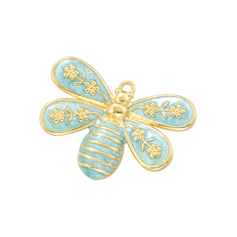 4:Light blue bee pendant