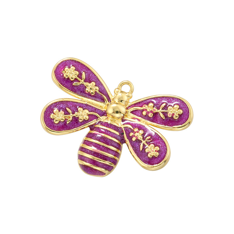 6:Purple bee pendant