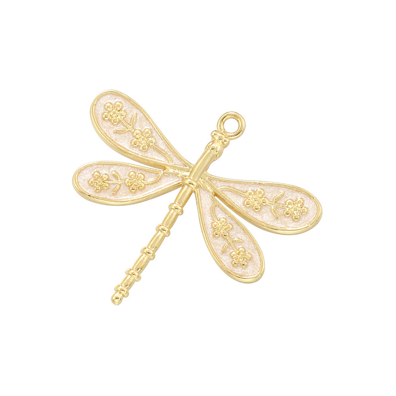 1:White dragonfly pendant