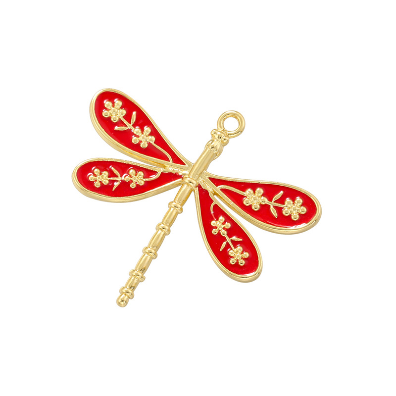 2:Red dragonfly pendant