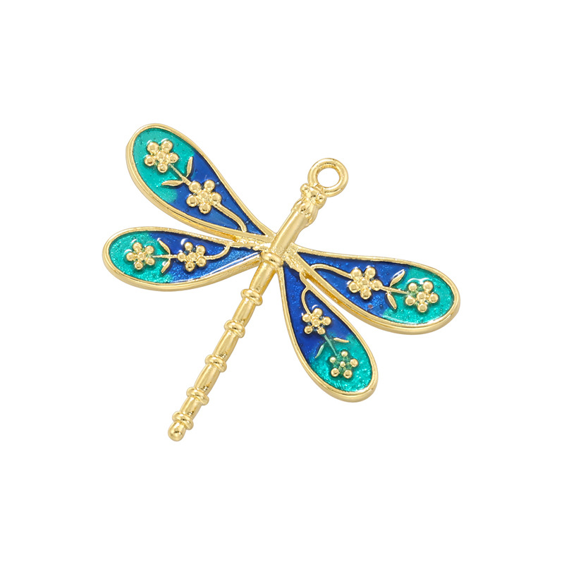 3:Two-color blue dragonfly pendant