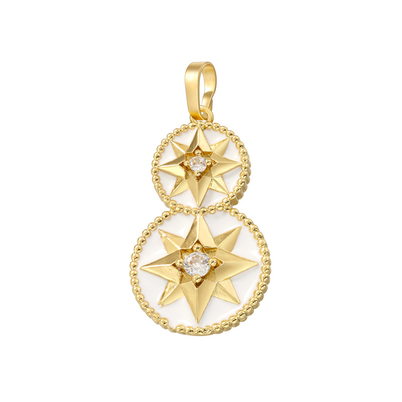 1:Vd1617 white eight-pointed star compass pendant