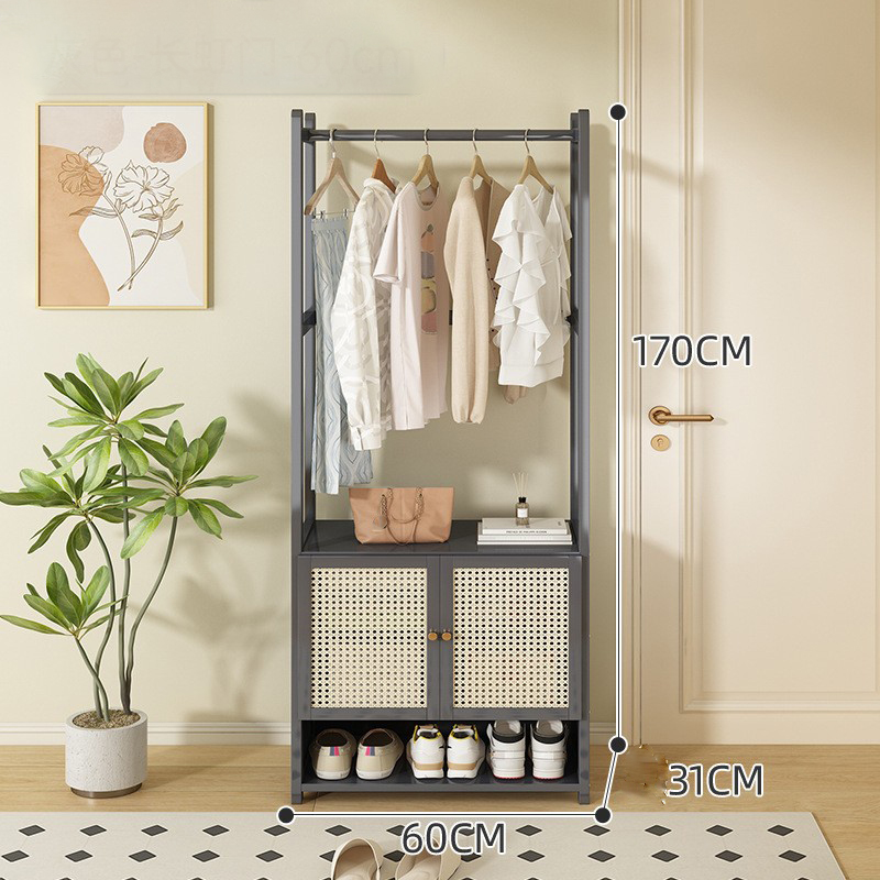 Gray-plastic rattan door-60cm [multifunctional storage]