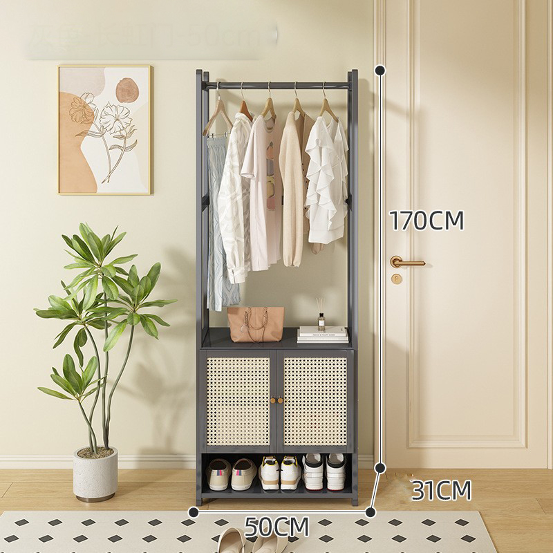 Gray-plastic rattan door-50cm [multi-function storage]