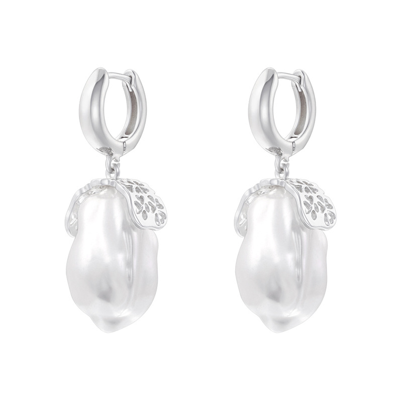 6:Ve1533 white gold pearls 1 pair