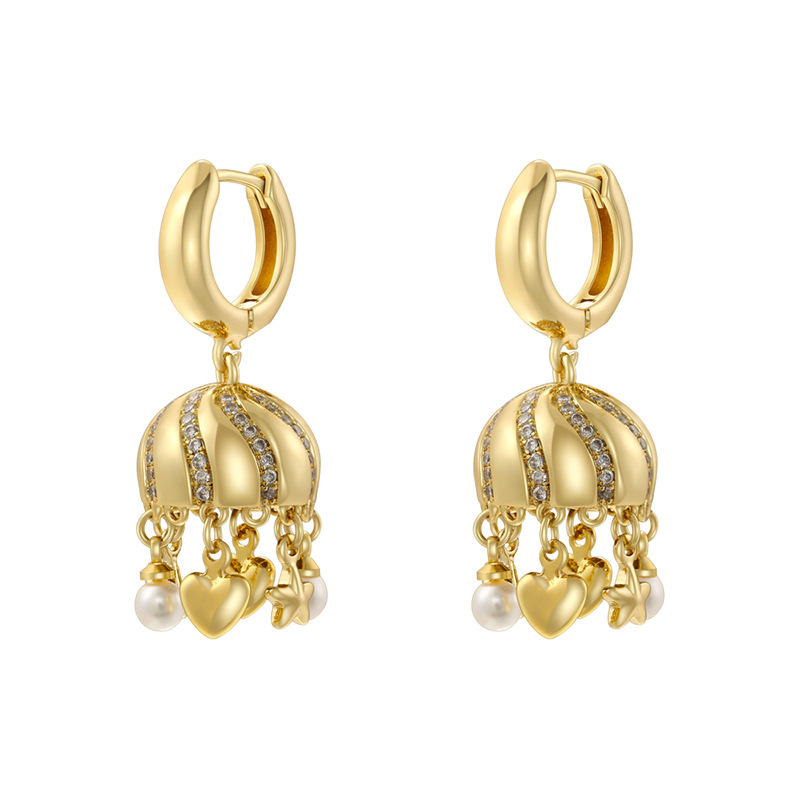 7:Ve1534 golden love bell 1 pair