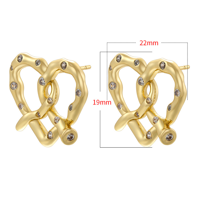 VE1507 Gold large lye knot 1 pair