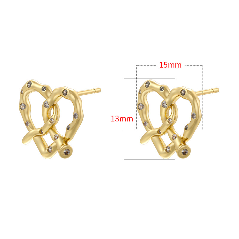 VE1506 Gold trumpet alkali knot 1 pair