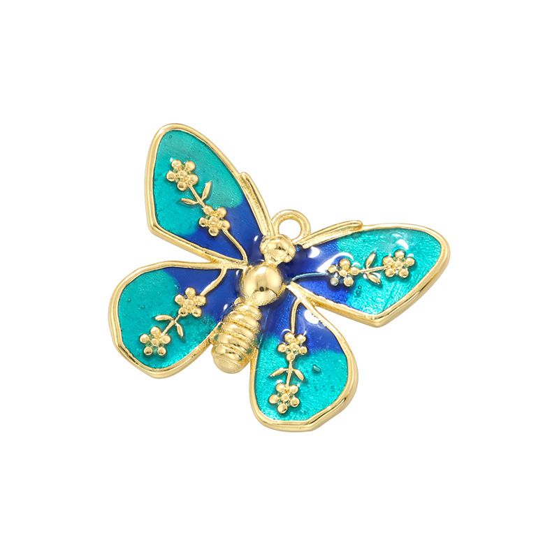 2:Two-color blue butterfly pendant