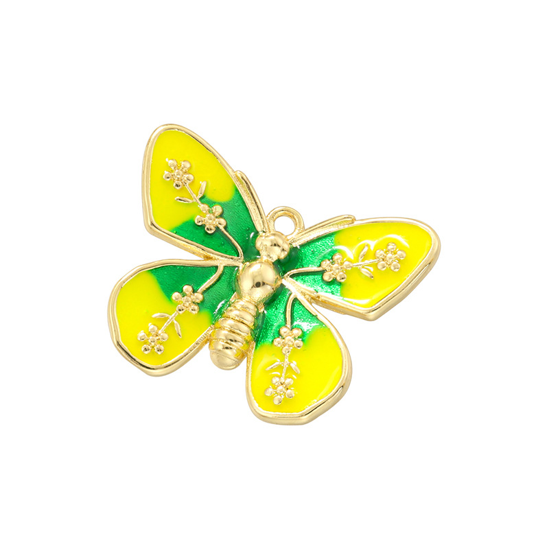 4:Yellow green butterfly pendant