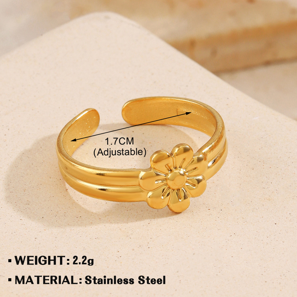 1:Golden flower ring