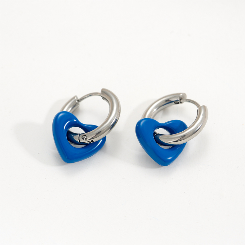 4:Blue silver earrings