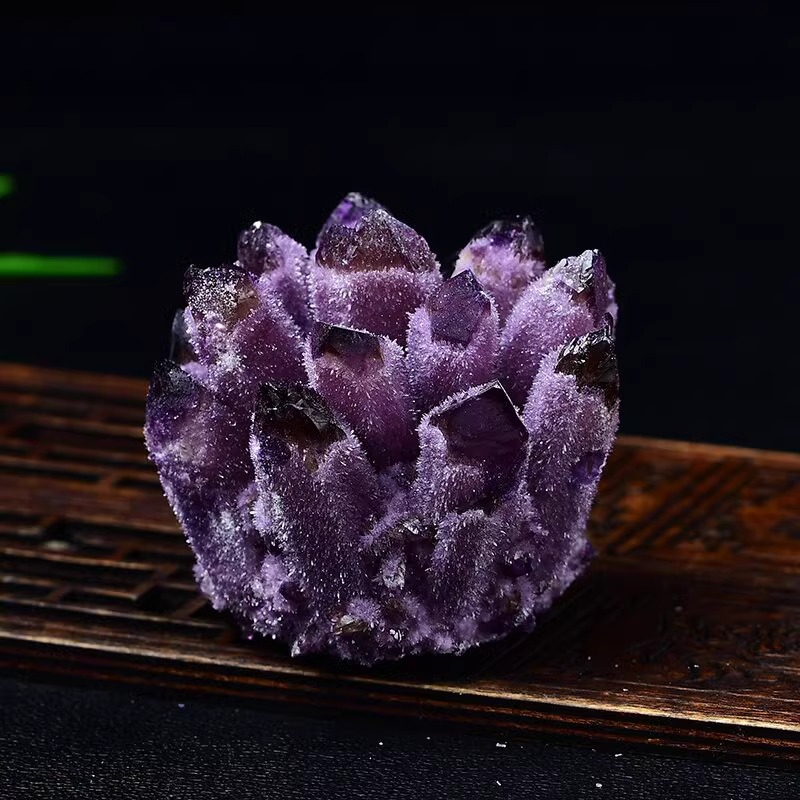 21:dark purple crystal cluster 240-300g