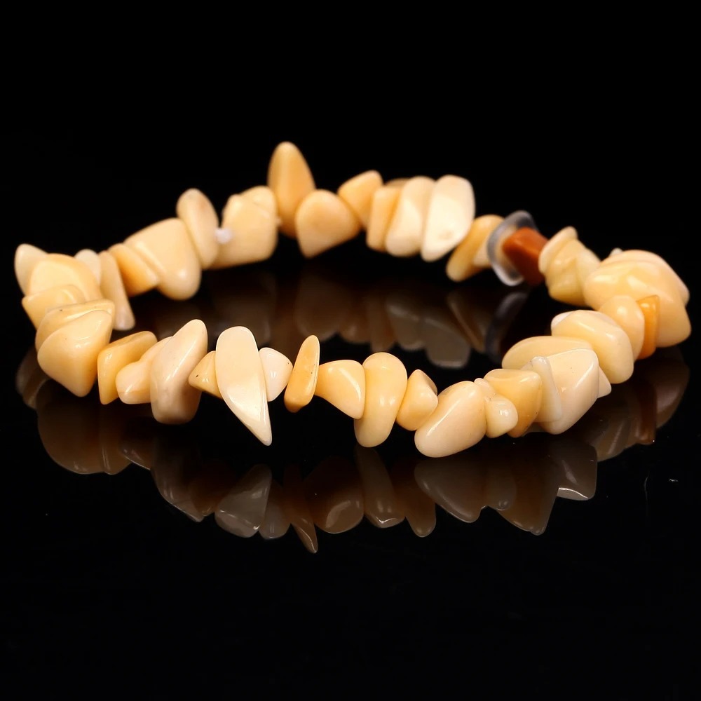 natural yellow jade 5-8mm