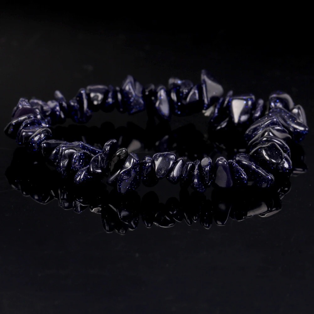 synthetic Blue Goldstone 5-8mm